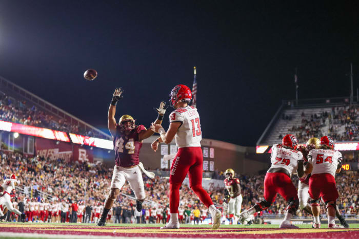 Last Saturday against Boston College, North Carolina State quarterback Devin Leary threw for 251 yards and three touchdowns.